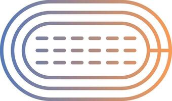 Running Track Line Gradient Icon vector