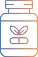 Supplements Line Gradient Icon vector