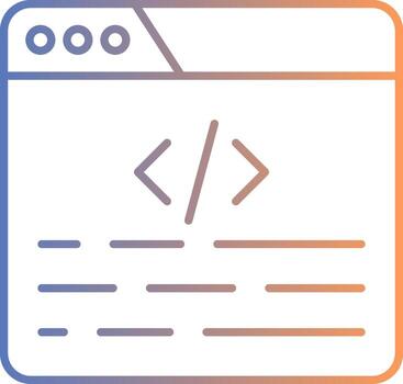 Coding Line Gradient Icon vector