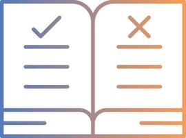 Guidelines Line Gradient Icon vector