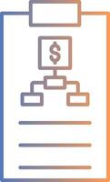 Planing Line Gradient Icon vector