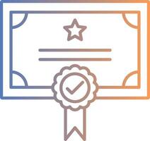 Qualify Line Gradient Icon vector