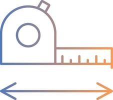 Measurement Line Gradient Icon vector