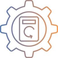 Process Data Line Gradient Icon vector