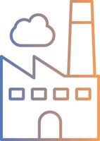 Factory Line Gradient Icon vector