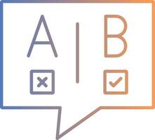 Ab Testing Line Gradient Icon vector
