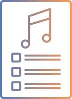 PlayList Line Gradient Icon vector