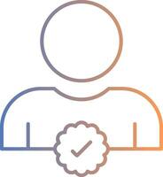 Verified User Line Gradient Icon vector
