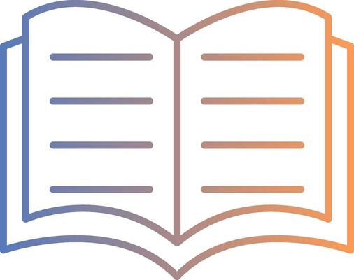 Book Line Gradient Icon