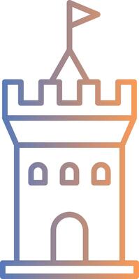 Castle Line Gradient Icon
