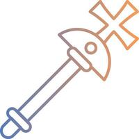 Scepter Line Gradient Icon vector