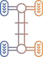 Chassis Line Gradient Icon vector