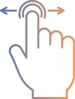 Swipe Line Gradient Icon vector