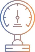 Pressure Meter Line Gradient Icon vector