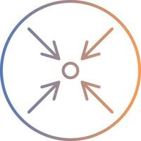 Minimize Line Gradient Icon vector