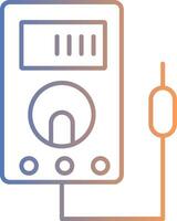 Voltmeter Line Gradient Icon vector