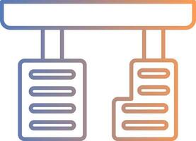 Pedals Line Gradient Icon vector