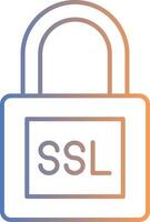 SSL Line Gradient Icon vector