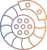 Brake Disk Line Gradient Icon vector