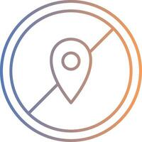 Avoid Line Gradient Icon vector