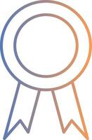 Award Line Gradient Icon vector
