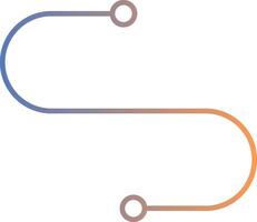 Curve Line Gradient Icon vector