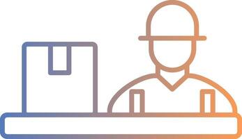 Assembling Line Gradient Icon vector