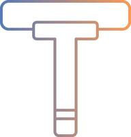 Squeegee Line Gradient Icon vector