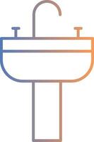 Sink Line Gradient Icon vector