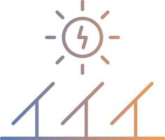 Solar Energy Line Gradient Icon vector