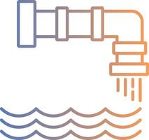 Water Pollution Line Gradient Icon vector