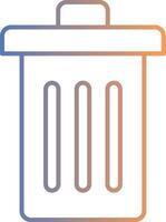 Trash Line Gradient Icon vector