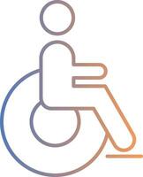 Disabled Line Gradient Icon vector