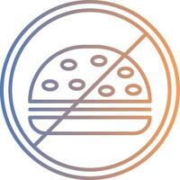 No Food Line Gradient Icon vector