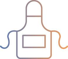 Apron Line Gradient Icon vector