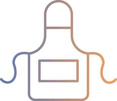 Apron Line Gradient Icon vector