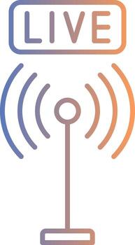 Broadcast Line Gradient Icon vector