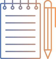 Notebook Line Gradient Icon vector