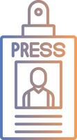 Press Pass Line Gradient Icon vector