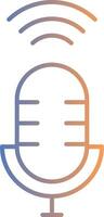 Voice Assistant Line Gradient Icon vector