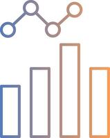 Data Analysis Line Gradient Icon vector