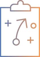 Strategy Line Gradient Icon vector