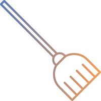 Broom Line Gradient Icon vector