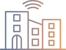 Smart City Line Gradient Icon vector