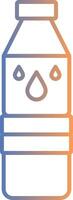 Water Bottle Line Gradient Icon vector