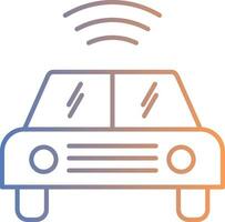 Autonomous Car Line Gradient Icon vector