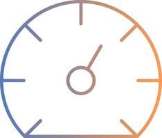 Speedometer Line Gradient Icon vector