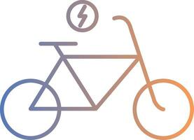 eléctrico bicicleta línea degradado icono vector