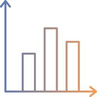 Prediction Line Gradient Icon vector