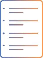 To Do List Line Gradient Icon vector